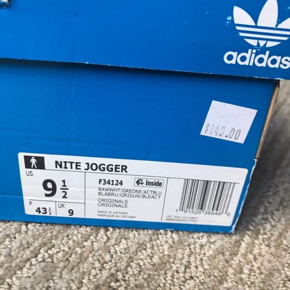Adidas Nite Jogger in Raw White/Grey/Active Blue NWT main image 10